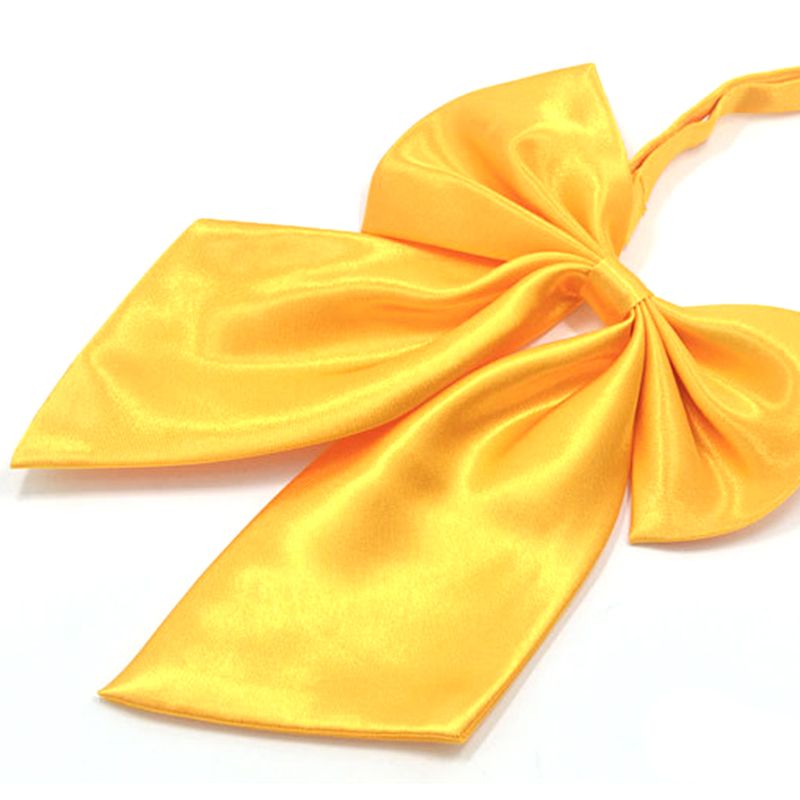 Szatén női csokornyakkendő - Citromsárga