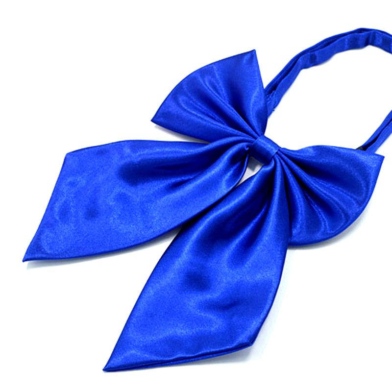 Szatén női csokornyakkendő - Királykék