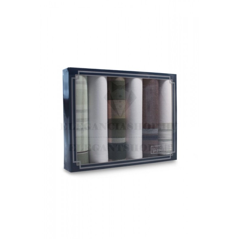 Díszdobozos zsebkendő szett - 6 db