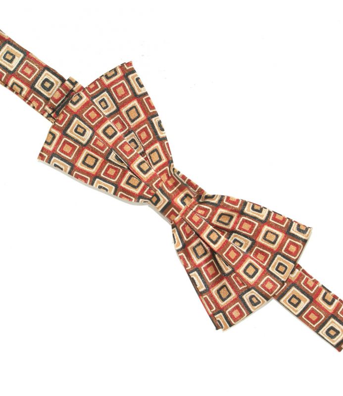 Zsorzsett szatén csokornyakkendő - Kockás