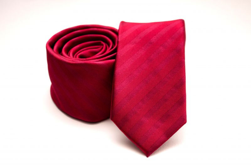 Prémium slim nyakkendő - Meggypiros