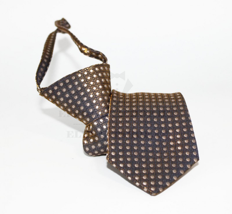 NM Állítható gyereknyakkendő - Barna aprópöttyös