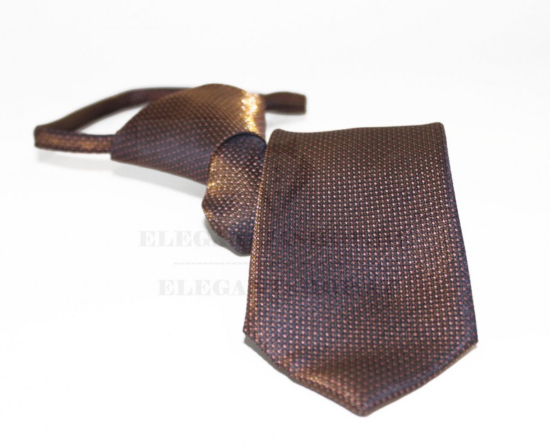 NM Állítható gyereknyakkendő - Barna aprópöttyös