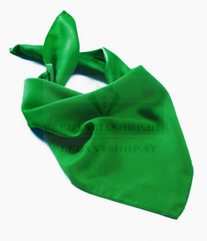 Szatén női kendő - Fűzöld
