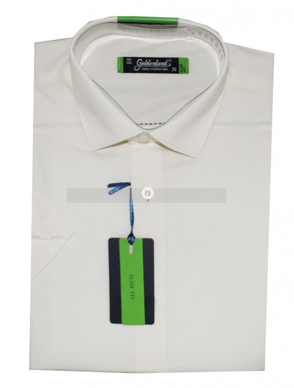 Goldenland slim rövidujjú ing - Ecru