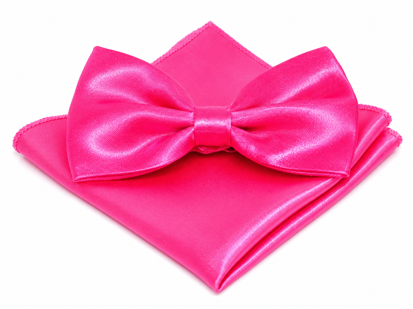Szatén csokornyakkendő szett - Pink