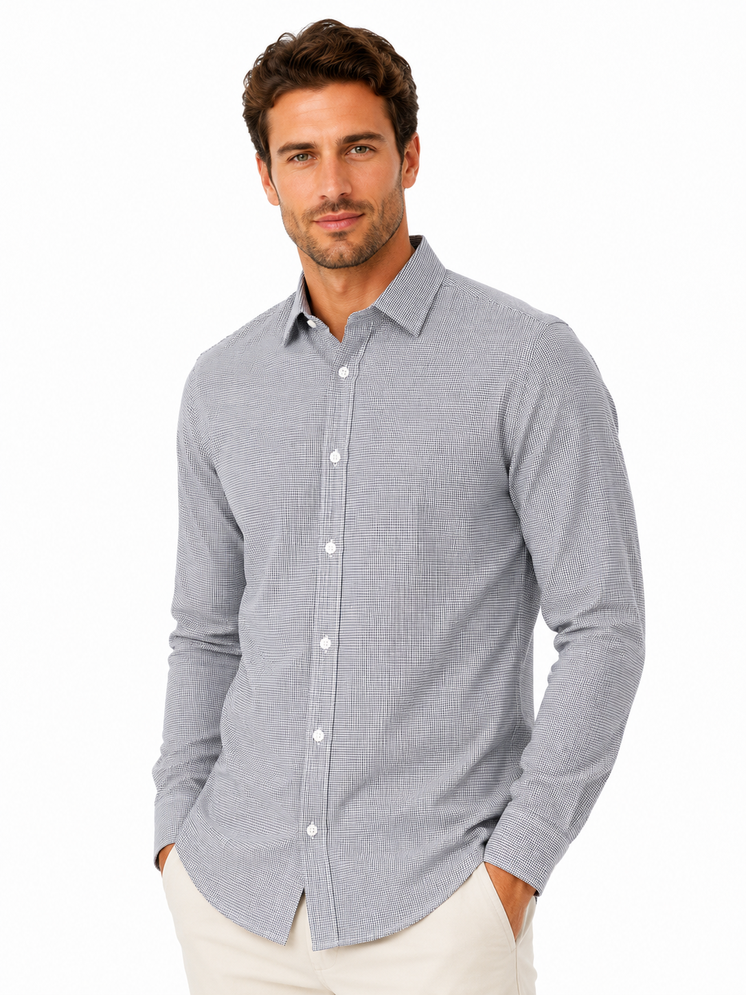 GINGHAM 100% pamut comfort fit h.u férfi ir csíkos