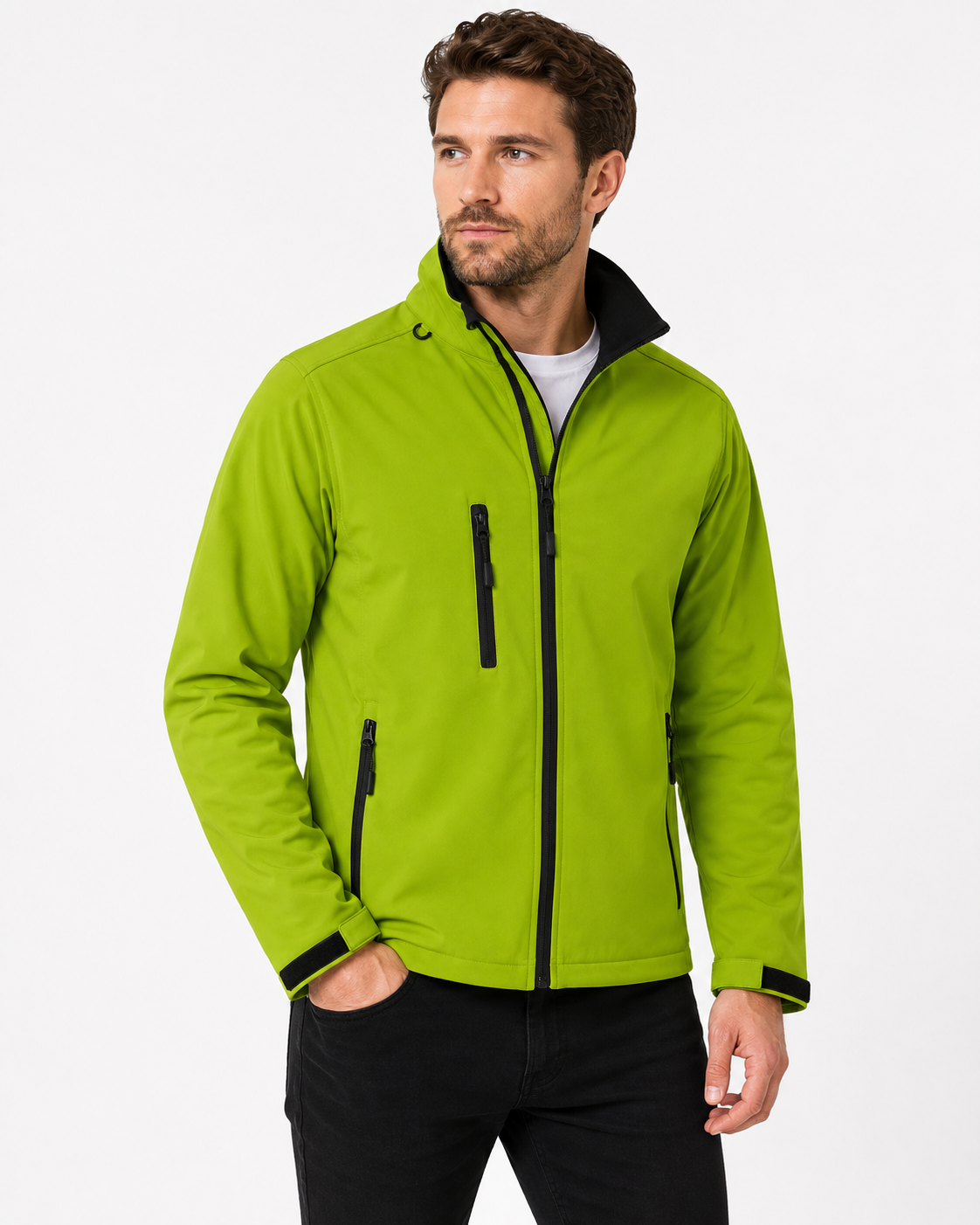 Férfi softshell dzseki - Neonzöld