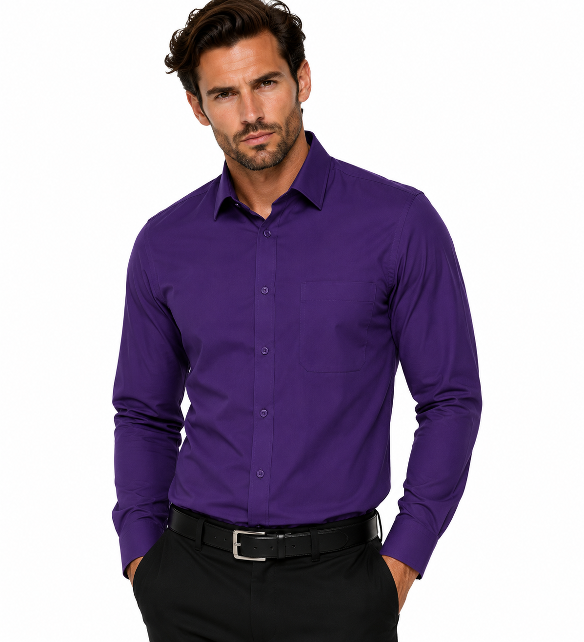 Férfi h.u comfort fitt ing - Lila