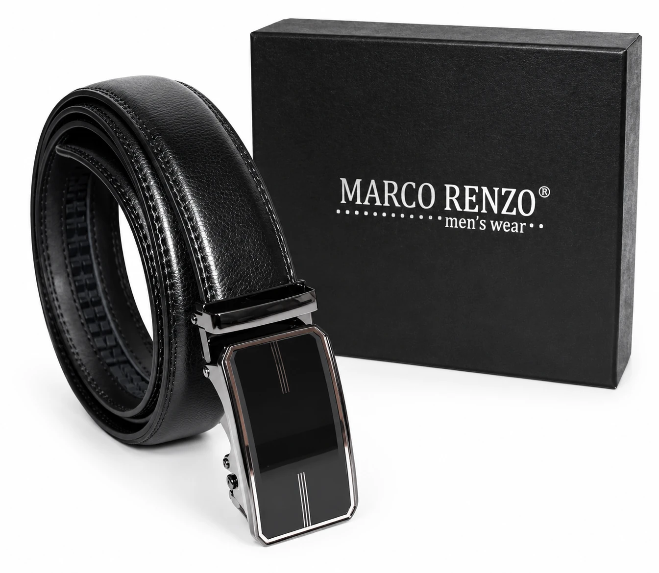 Marco Sergioni férfi bőr öv - Fekete