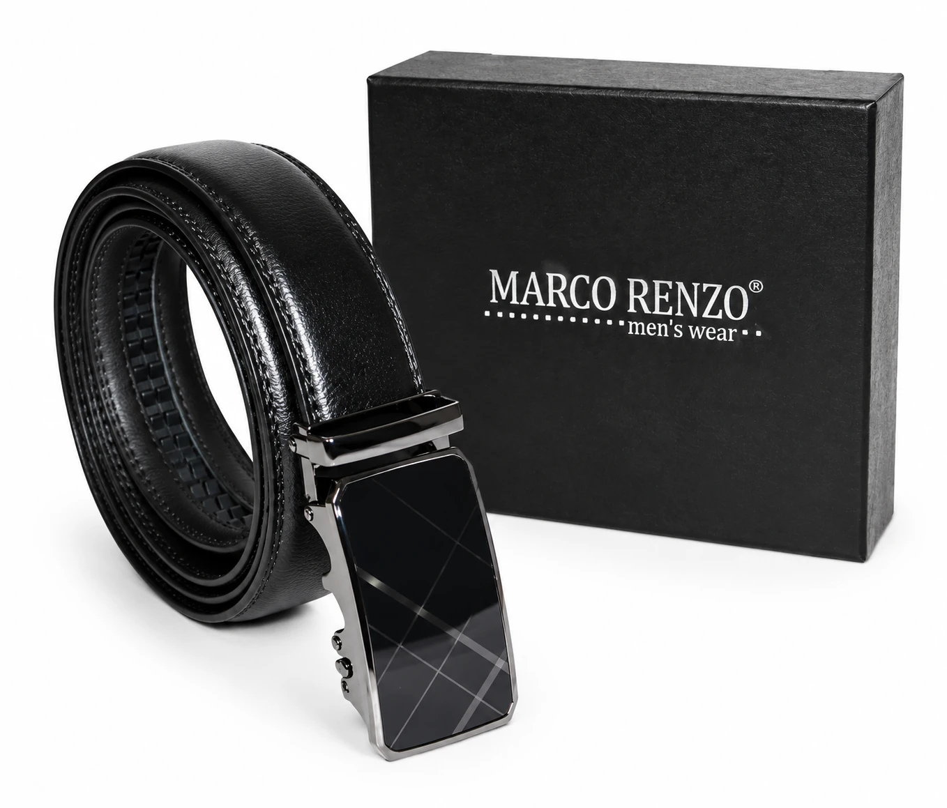 Marco Sergioni férfi bőr öv - Fekete