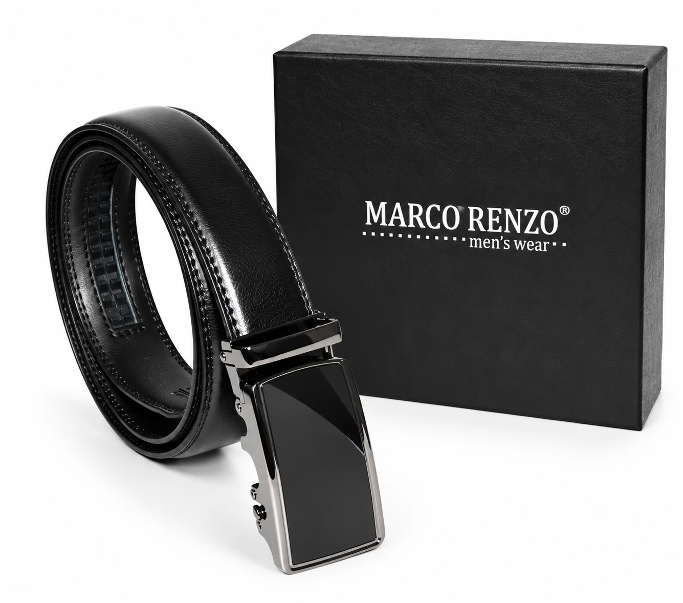 Marco Sergioni férfi bőr öv - Fekete
