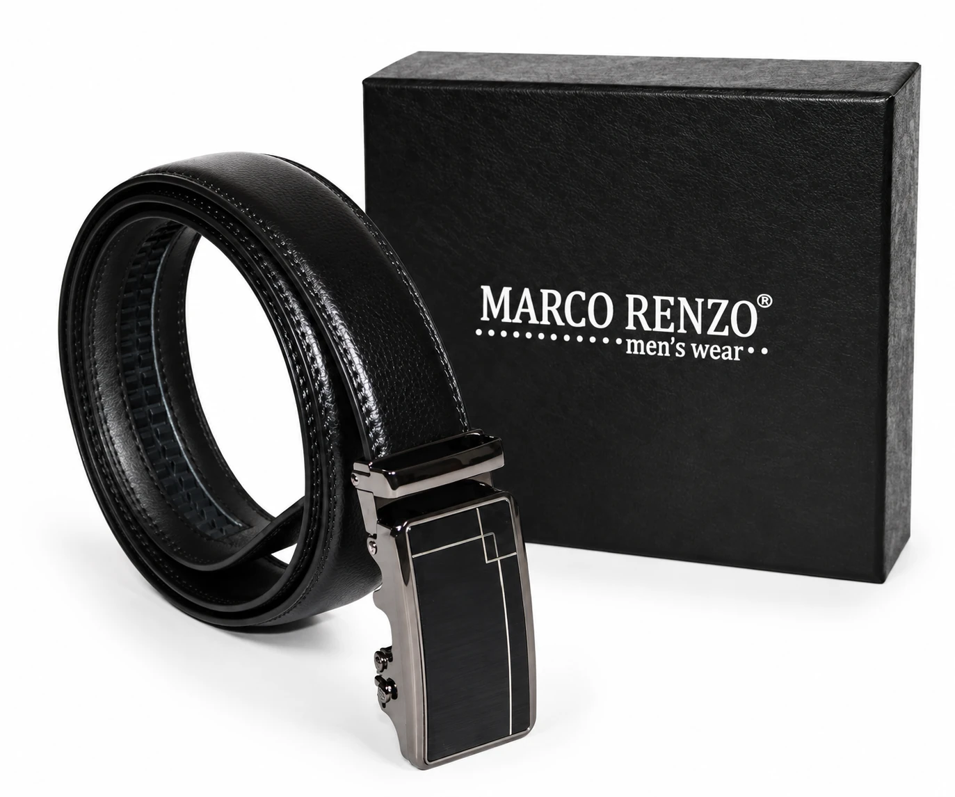 Marco Sergioni férfi bőr öv - Fekete