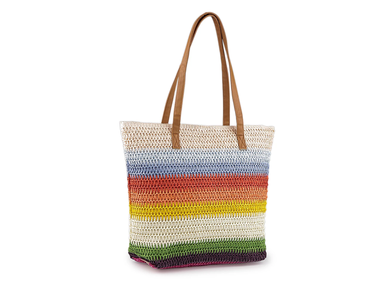 Horgolt raffia táska cipzár zárral