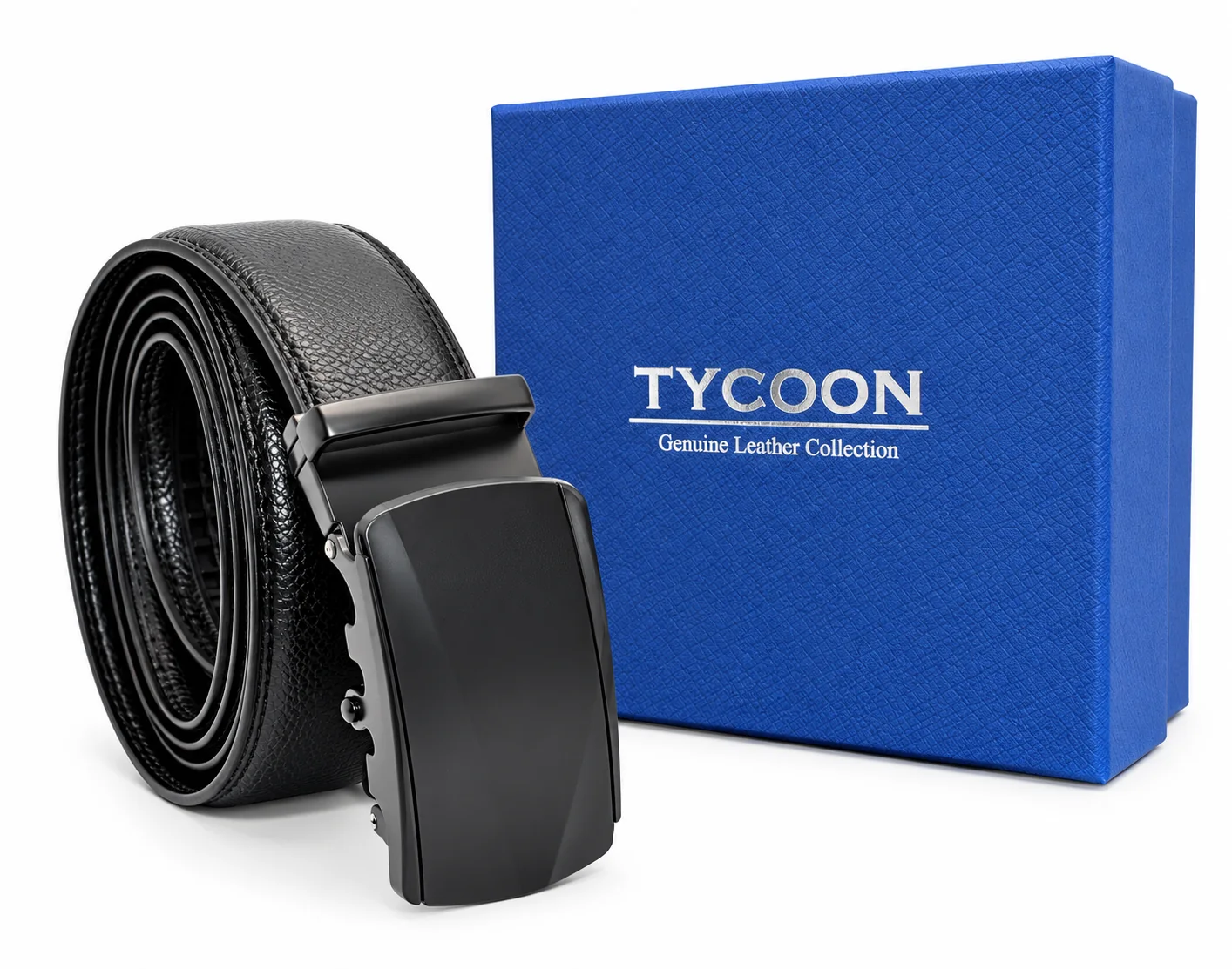 Tycoon extra hosszú férfi bőr öv - Fekete