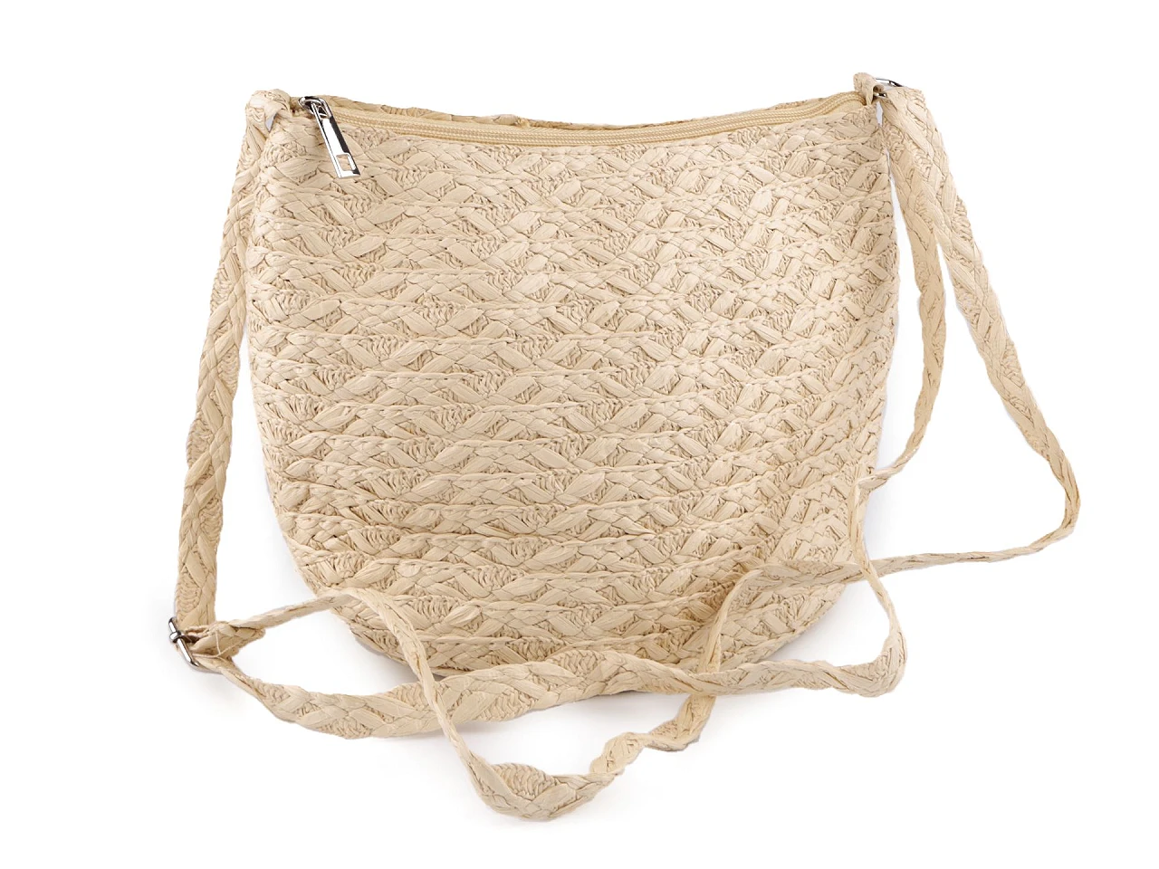Táska papírszalmából crossbody - 23x30 cm
