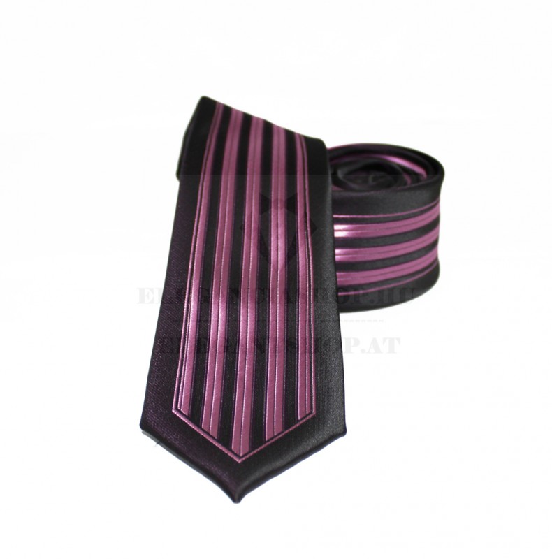 Goldenland slim nyakkendő - Pink csíkos
