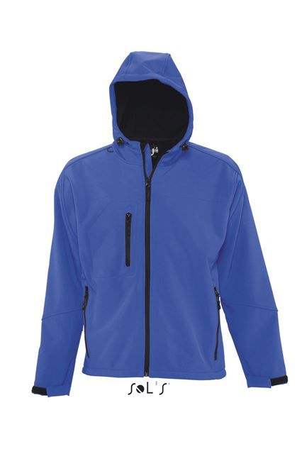 Férfi kapucnis softshell dzseki - Kék