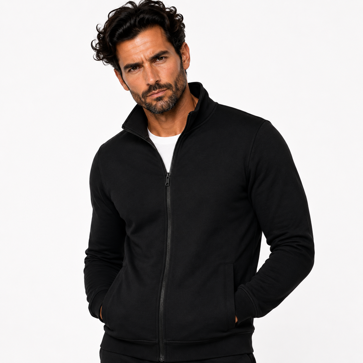 MEN'S FLEECE cippzáros kardigán