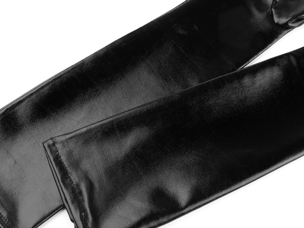 Hosszú alkalmi kesztyű latex imitáció - Fekete