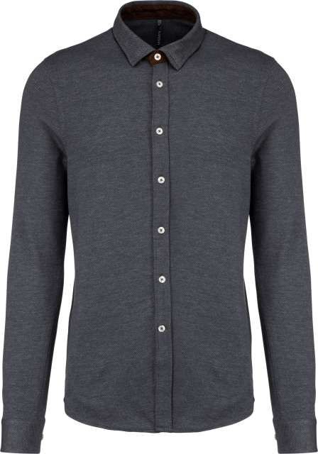 JACQUARD férfi h.u ing - Sötétszürke