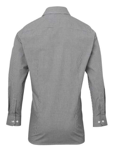 GINGHAM 100% pamut slim fit h.u férfi ing Fehér-fekete csíkos