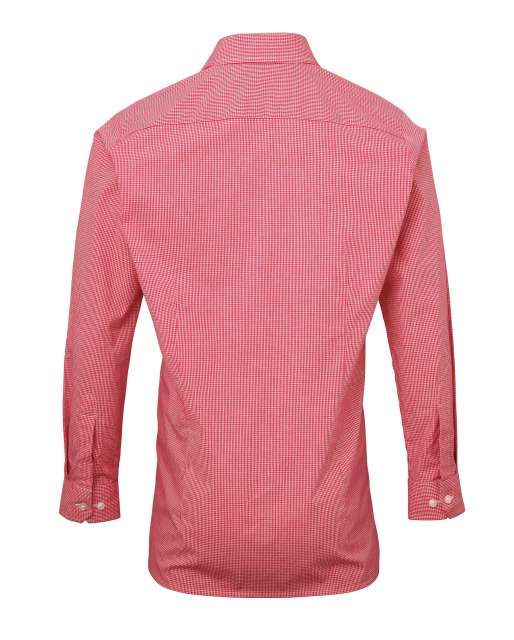 GINGHAM 100% pamut slim fit h.u férfi ing - Piros csíkos