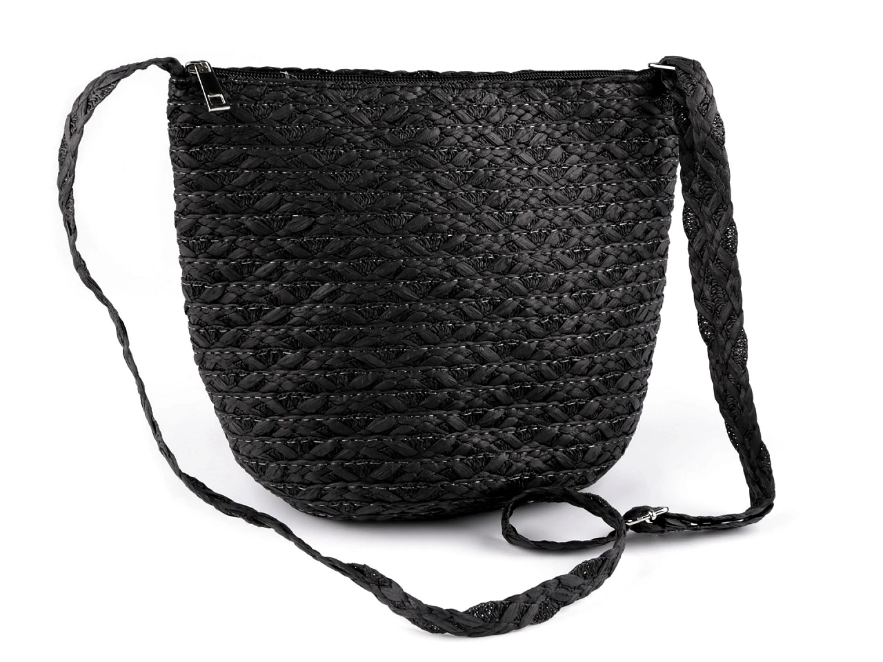 Táska papírszalmából crossbody - 23x30 cm