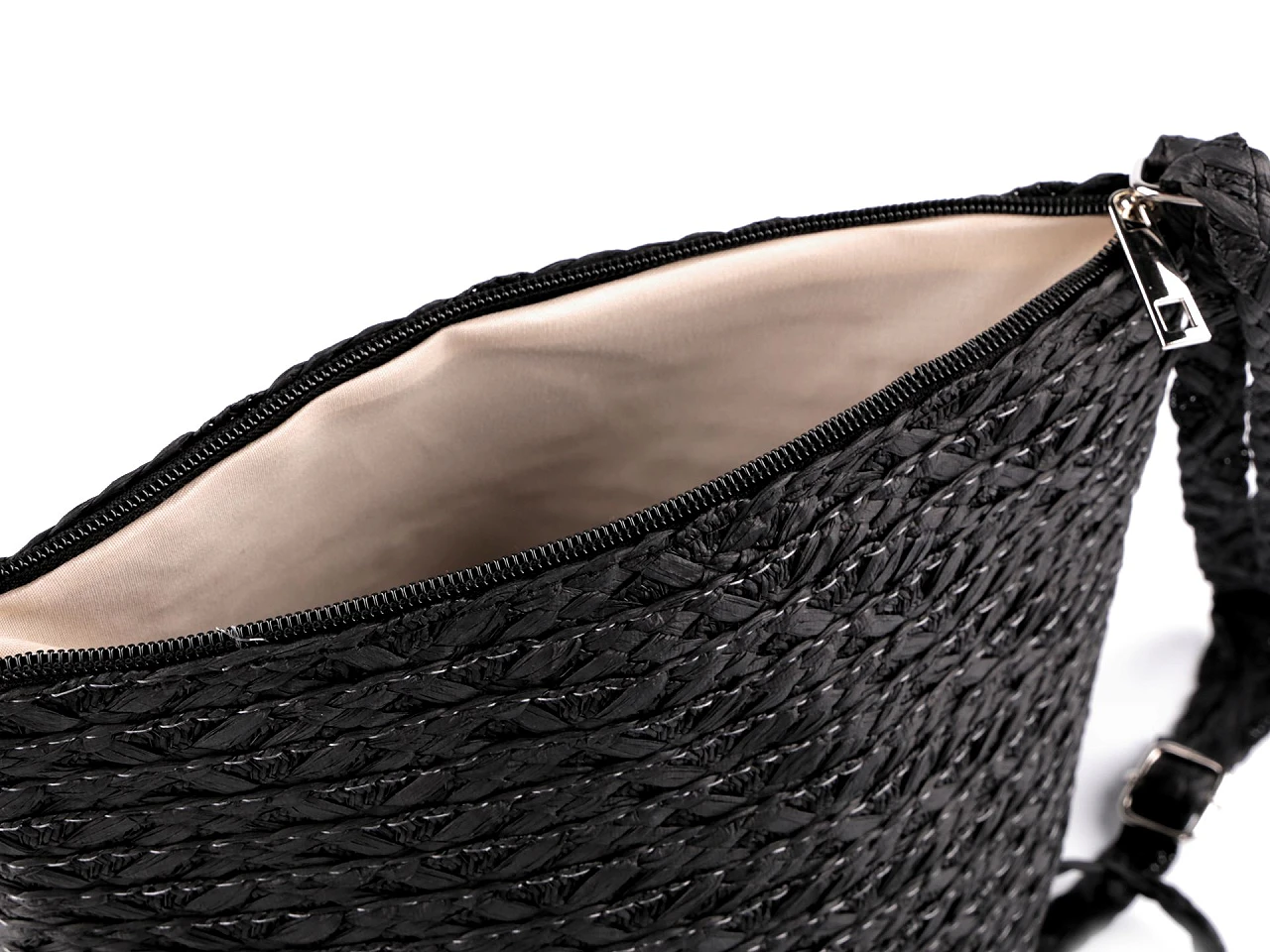 Táska papírszalmából crossbody - 23x30 cm
