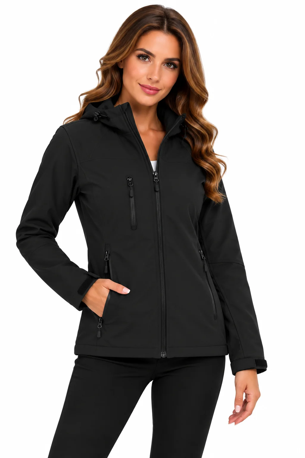 Női kapucnis softshell dzseki