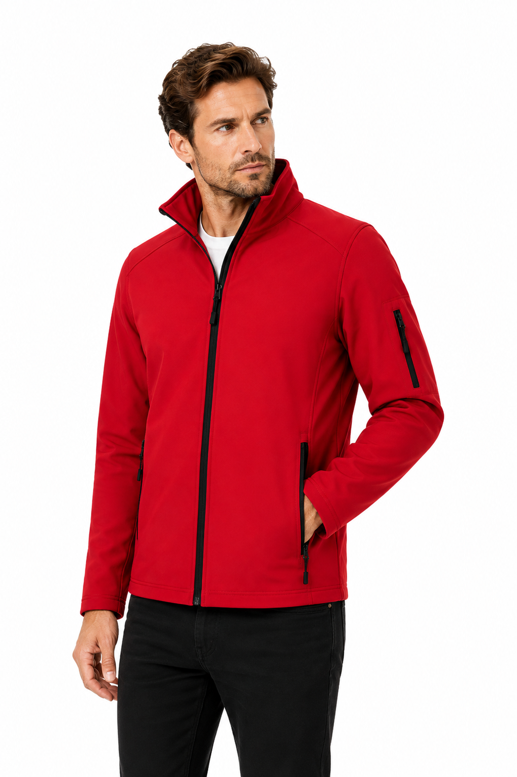 Férfi softshell dzseki - Piros