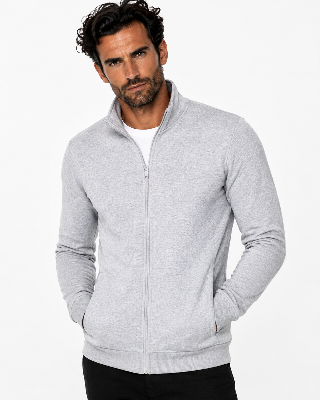 MEN'S FLEECE cippzáros kardigán