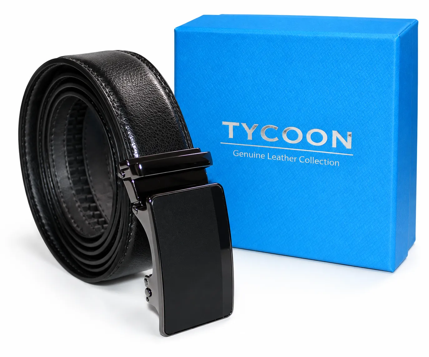 Tycoon férfi bőr öv - Fekete