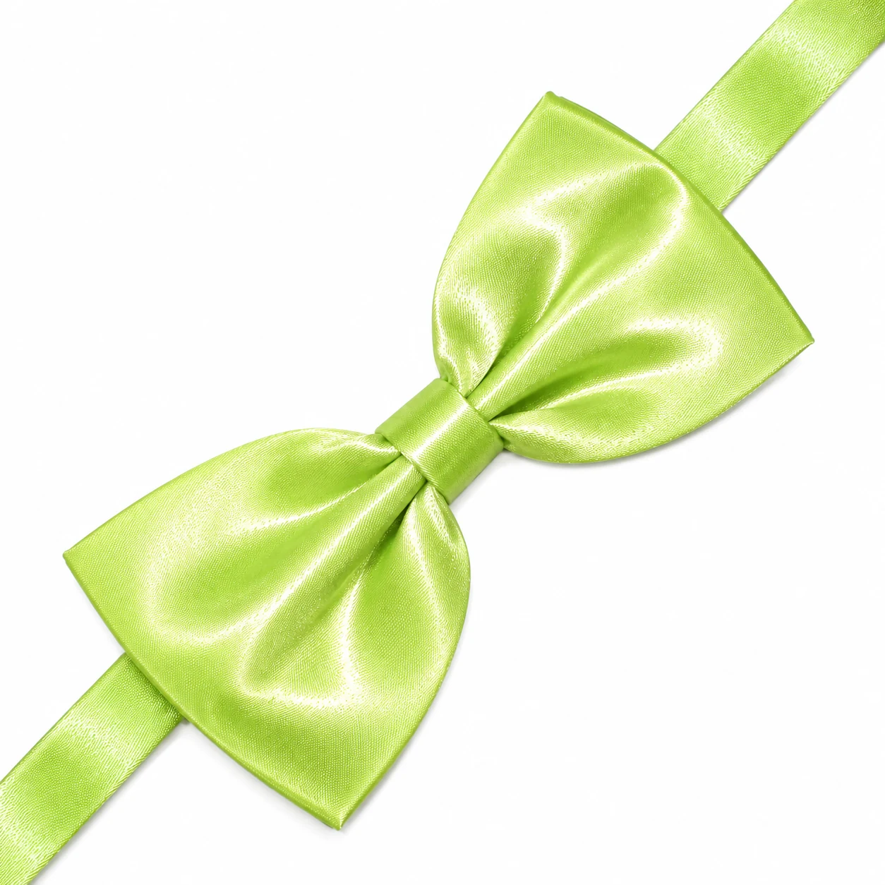 Zsorzsett szatén csokornyakkendő - Limezöld