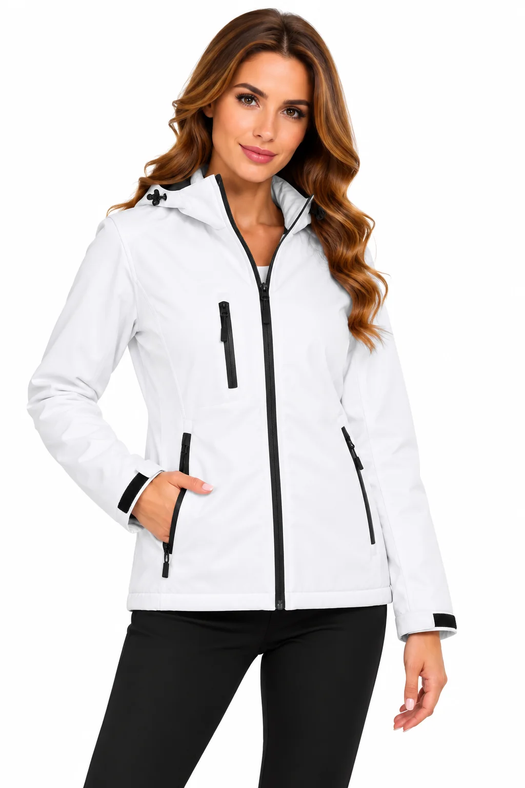 Női kapucnis softshell dzseki